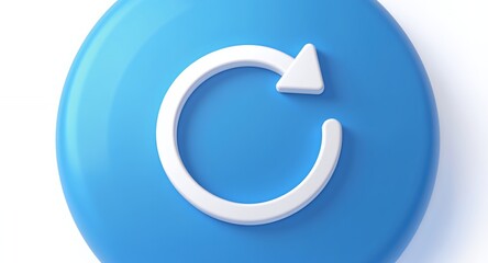 Blue Circle with White Refresh Icon