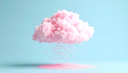 Pink cloud raining sprinkles.