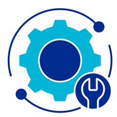 Gear Circuit  Icon Element For Design