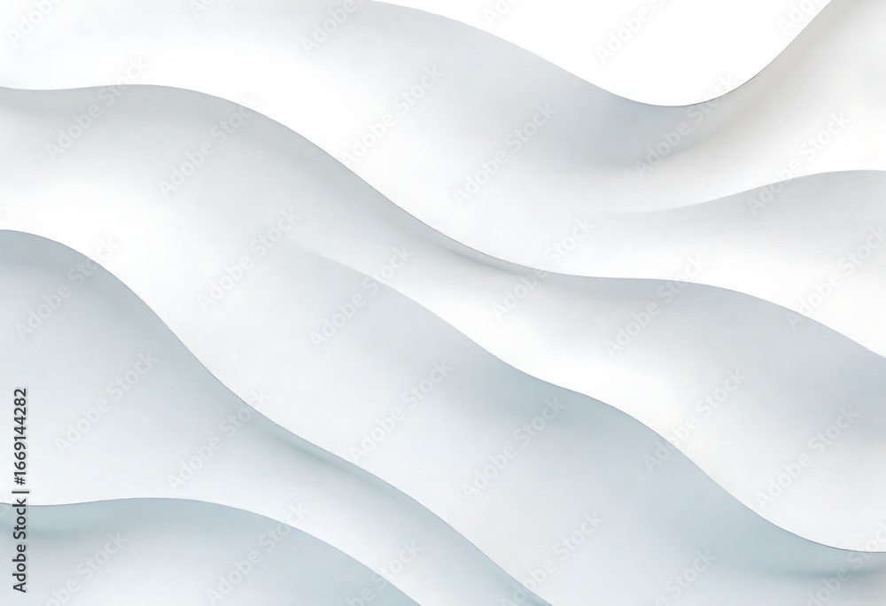 Poster generative ai waves of light. this captivating image showcases the gentle undulation of white