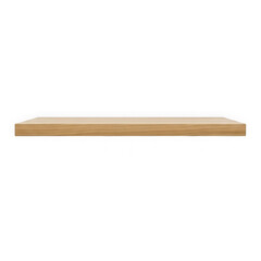 Simple wooden shelf isolated on transparent background, a clean and minimalist presentation of natural material for design
