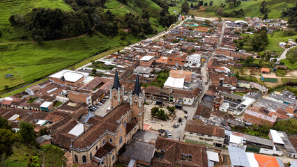 Fototapeta premium Belmira, Antioquia - Colombia. June 16, 2025. The parish was canonically established on August 20, 1814.