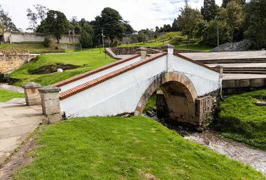 Tunja, Boyaca - Colombia. May 8, 2025. Historic bridge from the Battle of Boyaca, August 7, 1819