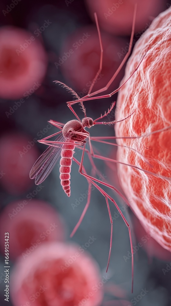 Aufkleber overlay illustrating histamine release causing pulsating redness and swelling around mosquito bite a