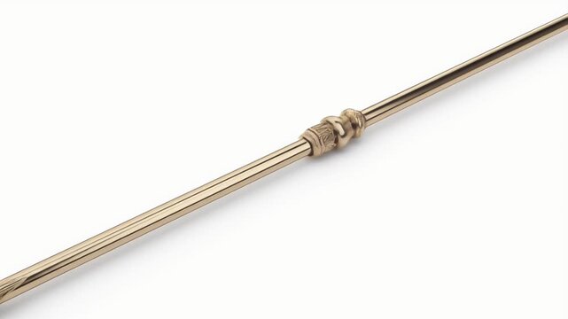 Elegant Golden Spear: Close-Up Detail of Ornate Weapon