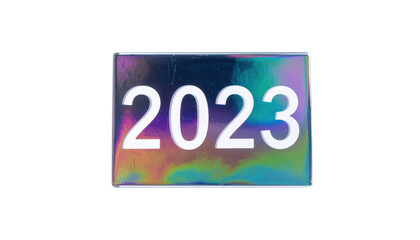 Holographic 2023 Calendar Planner Close Up.