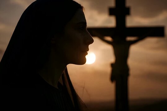 Mary Witnesses the Crucifixion of Jesus: A Moment of Sorrow and Faith