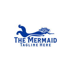 Ocean Siren Mermaid Logo Template 