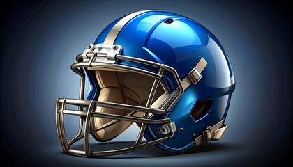 Fototapeta premium Blue Football Helmet with Game Day.