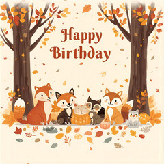 vector illustration of an autumn background