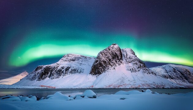 the awe inspiring northern lights illuminating wintry summits