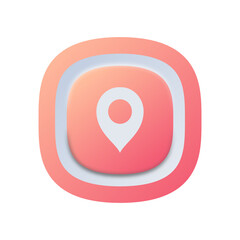 Fototapeta premium Flat Map Pin Vector Icon for GPS and Navigation 