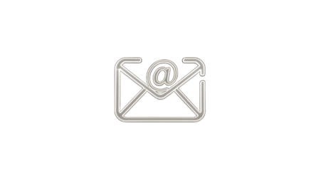 Email Icon Glowing on Black Background