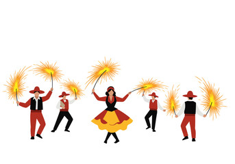 Traditional Fire Dancers Cultural Performance.