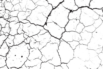 High Contrast Black and White Abstract Cracked Grunge Texture Overlay Design