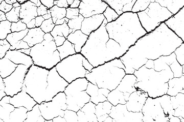 Abstract Black White Cracked Ground Grunge Overlay Texture