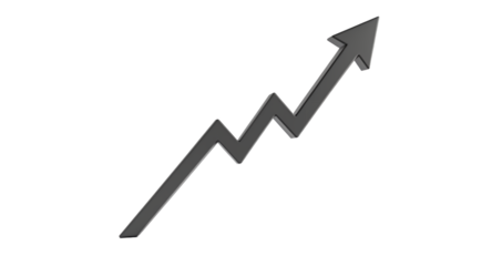 Growth Arrow Indicating Progress, Business, Success, Finance, and Rise
