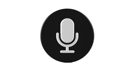 Microphone Icon on Black Button