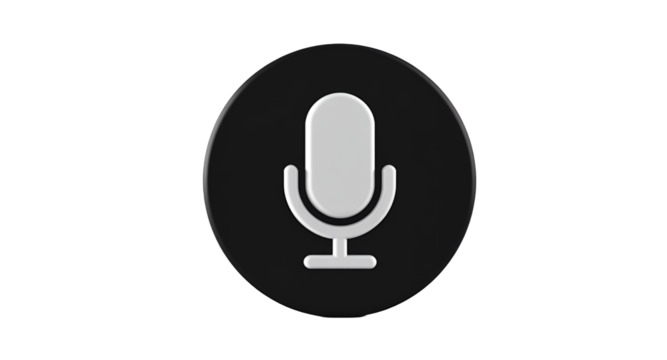 Microphone Icon on Black Button