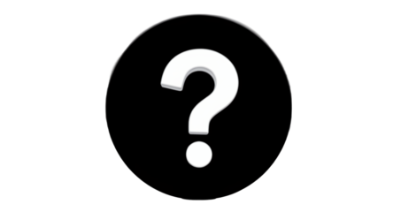 Question Mark Symbol in Black Circle - Concept of Doubt and Inquiry