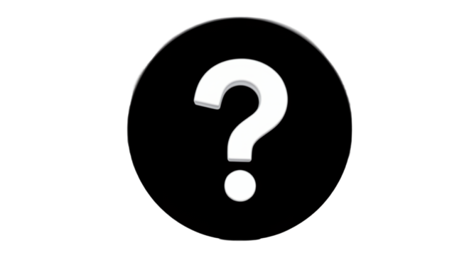 Question Mark Symbol in Black Circle - Concept of Doubt and Inquiry