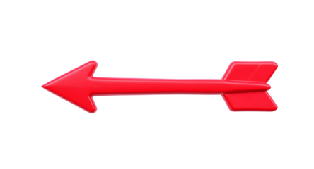 Red arrow on a black background