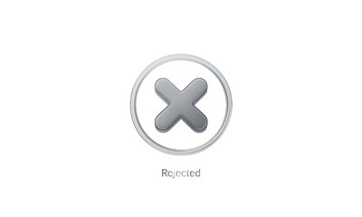 Obraz premium Reject Symbol on White Background