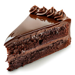 Decadent Slice of Chocolate Cake with Rich Frosting