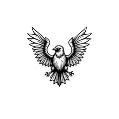 Majestic eagle soars with outstretched wings symbol of freedom and power gracefully captured in