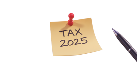 Tax Season 2025 Financial Planning Concept with Documents and Stationary