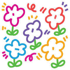 Adorable Blueberry Characters Hand Drawn Doodle