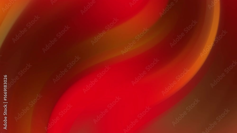 Poster red and orange gradient background with smooth curved lines. warm color palette evokes feelings of w
