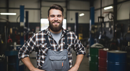 Obraz premium Your friendly neighborhood auto mechanic is here to help with all your car repair and maintenance needs, ensuring your vehicle runs smoothly and safely.