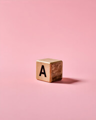 Pastel Pink Background with Wooden A Block &ndash; Minimal Education and Typography Theme
Ideal stock image for preschool, school, and kids learning designs.