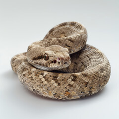 Obraz premium snake reptile rattlesnake animal venomous viper nature wildlife rattler rattle serpent dangerous desert poison poisonous with png white background isolated