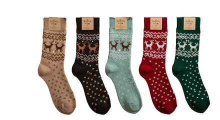 christmas socks isolated on white