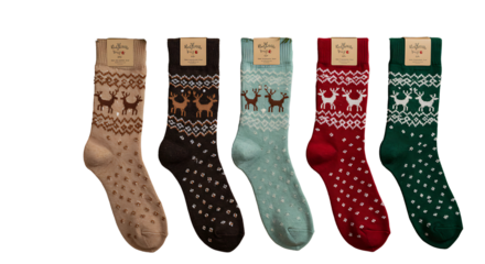 christmas socks isolated on white