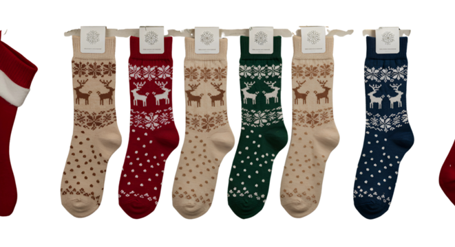 christmas socks isolated on white - Powered by Adobe