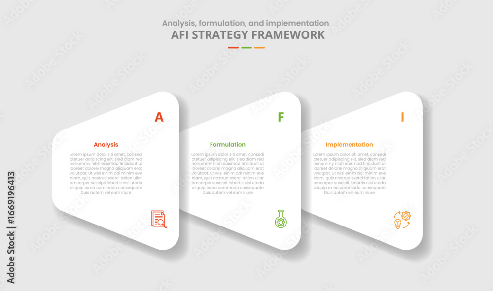 Poster afi framework for infographic with drop shadow style with creative round triangle stacked layer on h