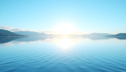 Fototapeta premium Tranquil Mirror of Serenity - SDXL