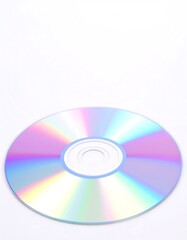 CD disc on white background, studio shot