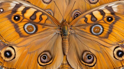 Stunning Closeup of Orange Butterfly Wings Detailed Texture Pattern