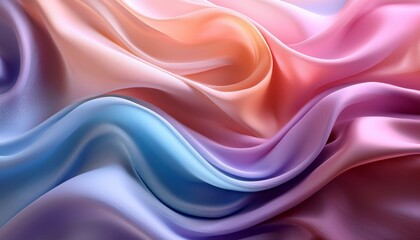 Obraz premium elegant flowing abstract fabric in soft gradient colors