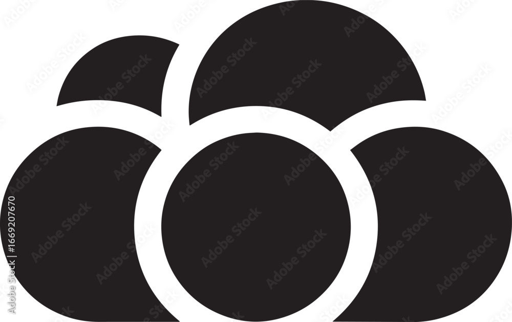 Aufkleber abstract cloud icon vector illustration symbolizing data storage and computing technology concept