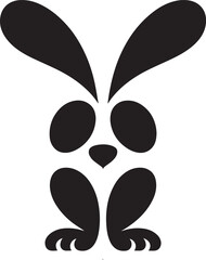 Abstract Rabbit Face Vector Illustration for Children's Designs and Animal Projects