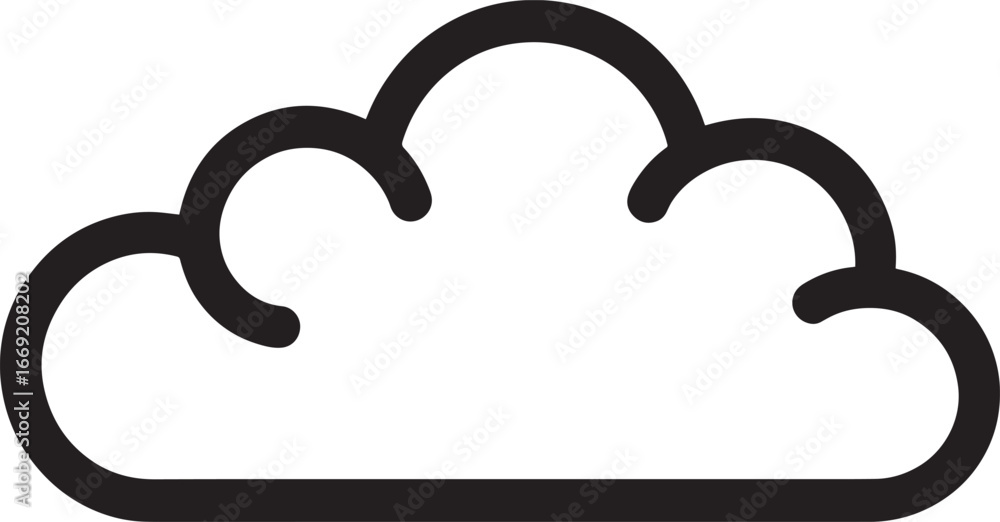 Poster cloud icon vector illustration representing data storage and connectivity in digital networks