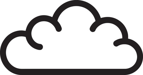 Cloud Icon Vector Illustration Representing Data Storage and Connectivity in Digital Networks