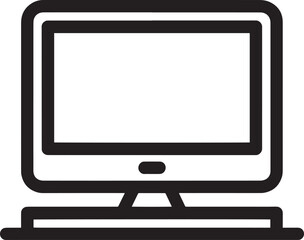 Computer Monitor Icon Vector Illustration Displaying Technology and Visual Interface for Digital Use