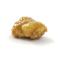 Caramel-Coated Nut Clusters Isolated on White Background