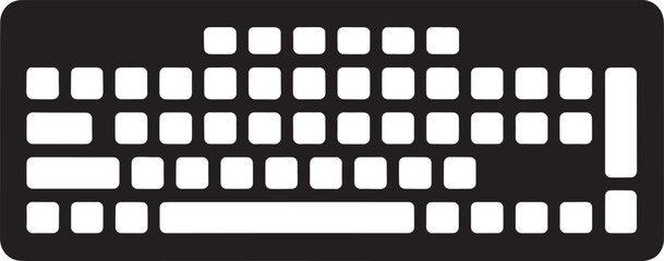 Keyboard Icon Vector Illustration Depicting Computer Input Device and Technology for Digital Communication